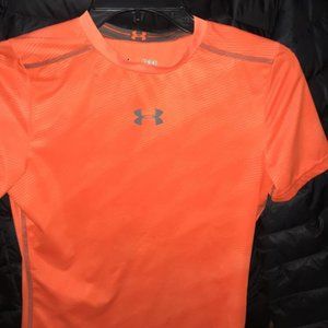 Orange Under Armour athletic shirt